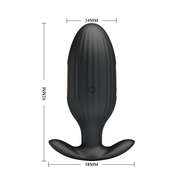Plug Anal Silicone Jefferson Com Vibrador e Shock Via Aplicativo - Image 2