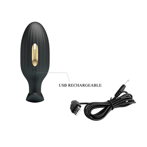Plug Anal Silicone Jefferson Com Vibrador e Shock Via Aplicativo - Image 4