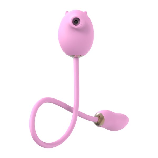 Vibrador Com Sugador Estimulador de Clitóris Silicone Rosa - Image 5