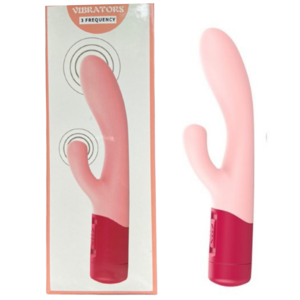 Vibrador Ponto G Duplo com Estimulador Clitoriano 3 Vibrações