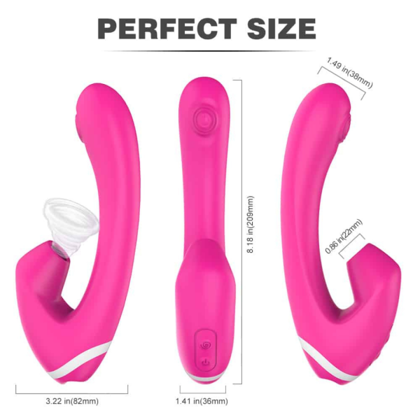 Estimulador de Ponto G e Clitóris com Sucção e Vibração USB - Image 2