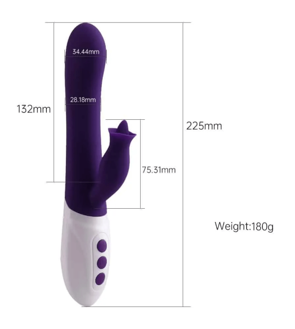 Vibrador Rotativo c/ Estimulador do Clitóris Vai e Vem - USB - Image 2