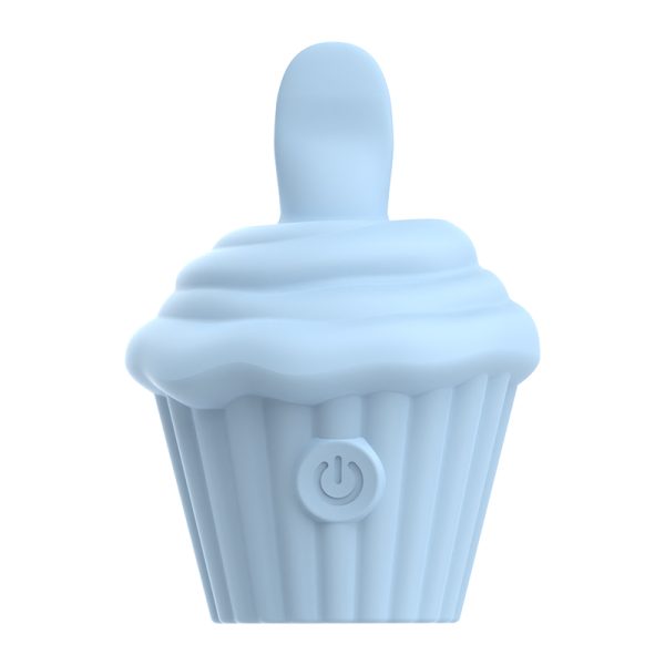 Vibrador Estimulador de Clitóris CupCake Azul com Língua - Image 5