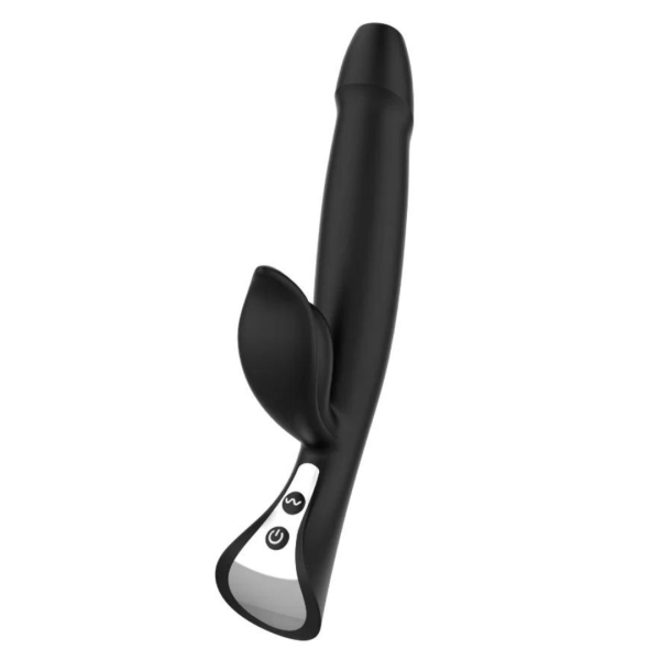 Estimulador Duplo Vibrador Ponto G e Clitóris Preto Recarregável 12 Vibrações - Image 2