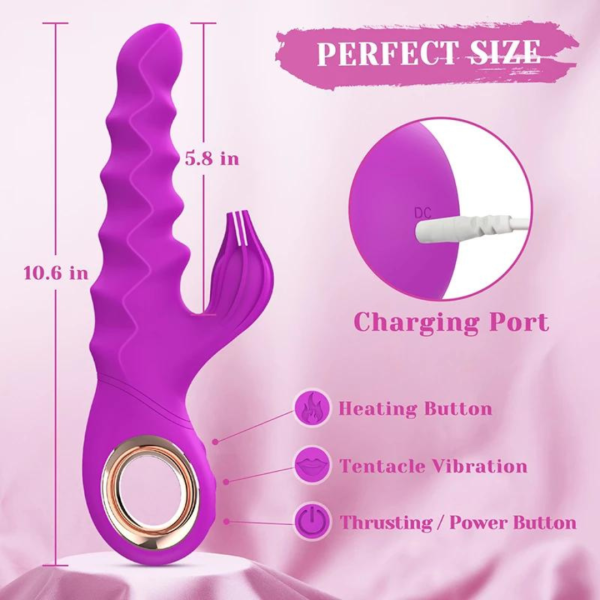 Vibrador Ponto G e Clitóris Rotativo Vai e Vem Aquecimento - Image 5