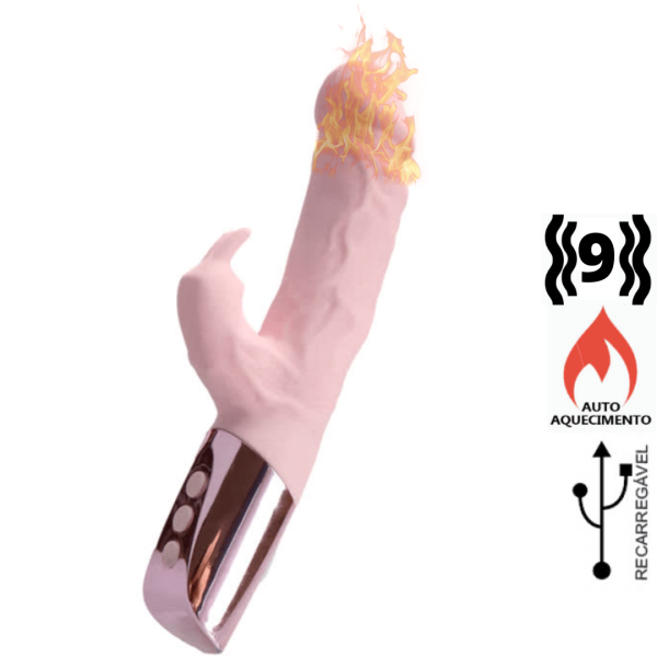 Vibrador c/ Aquecimento Estimulador de Clitóris Recarregável