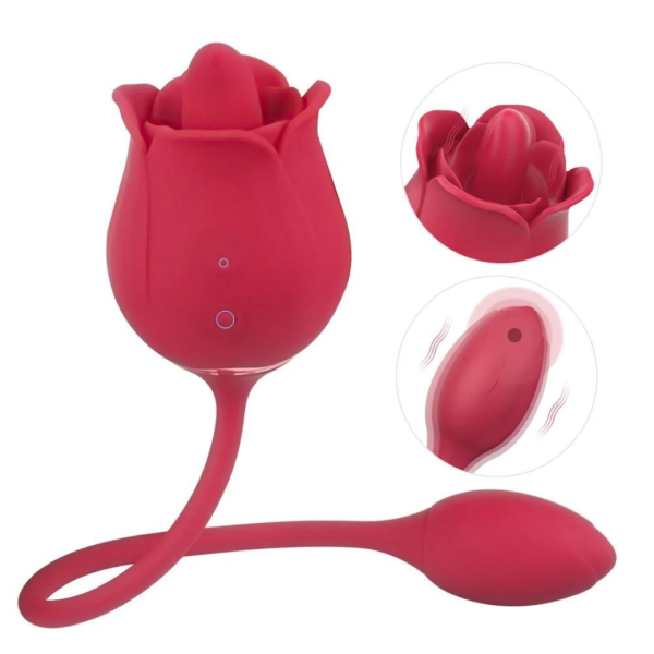 Estimulador e Massageador Formato Rosa Twin Blossoms - Image 3