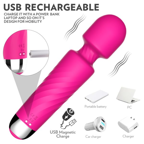 Vibrador E Massageador Hero Varinha Magica em Silicone Macio 7 Vibrações - Image 6
