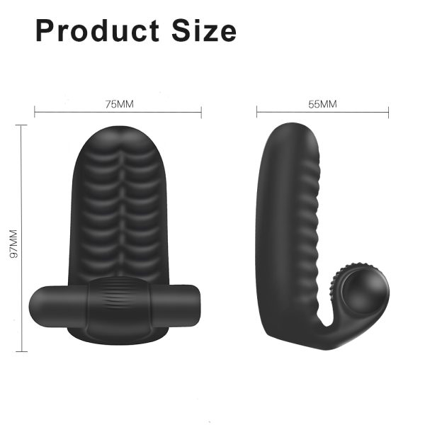 Vibrador Dedeira com Estimulador Clitoriano Bullet a Pilha - Image 5