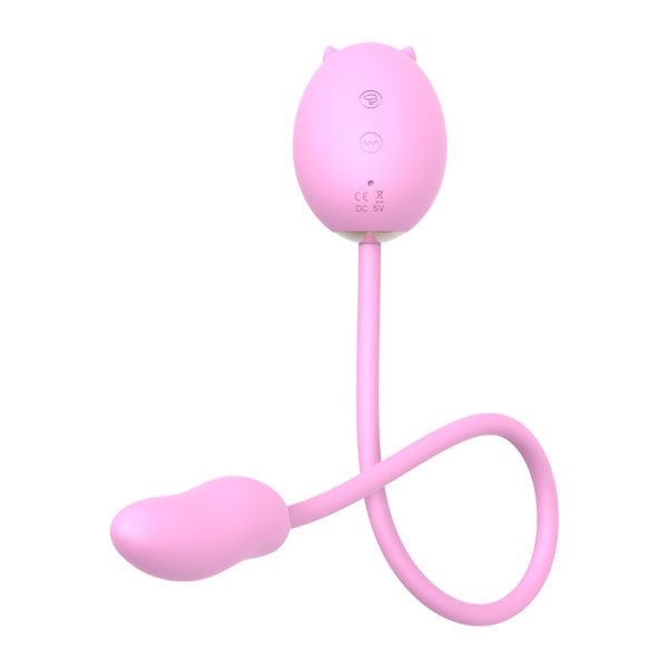 Vibrador Com Sugador Estimulador de Clitóris Silicone Rosa - Image 4
