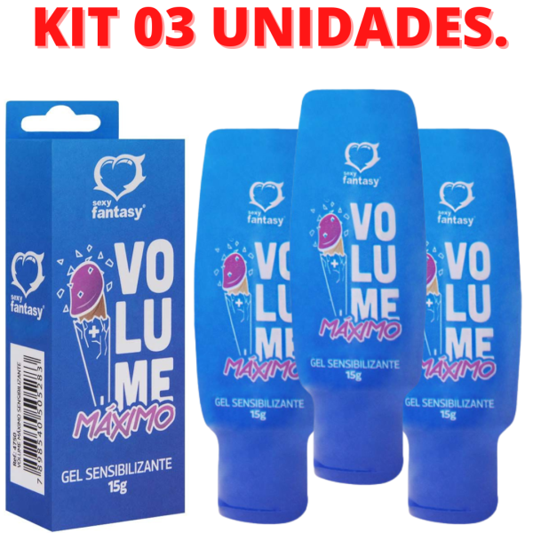 KIT 03 Volume Máximo GeIS Sensibilizantes 15G - Sexy Fantasy - Image 2