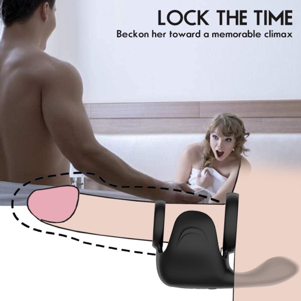 Anel peniano em silicone recarregável com inclinação para estimulação da próstata - Sex shop - Image 2