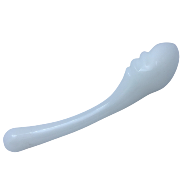 Plug Anal Penetrador Com Estimulador Ponto G Vidro Branco 18 Cm