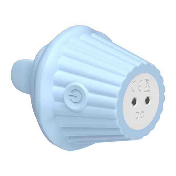 Vibrador Estimulador de Clitóris CupCake Azul com Língua - Image 7