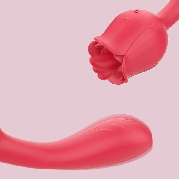 Vibrador de Ponto G com Língua - Formato de Rosa - PRO 2 - Image 4