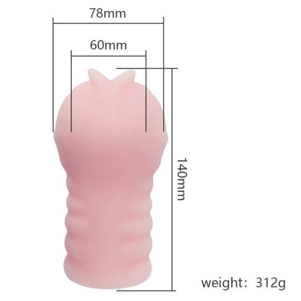 Masturbador Masculino Formato Vagina Em Cyberskin 14x7,8 CM - Image 3