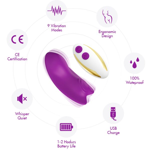 Vibrador de Calcinha com Controle e 9 Vibração Recarregável - Image 5