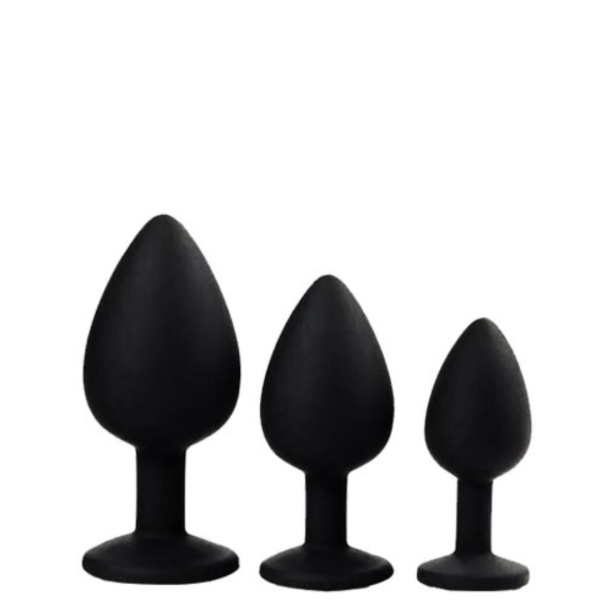 Kit Com 3 Plugs Anais em Silicone com Pedra Seamless Butt - Image 2