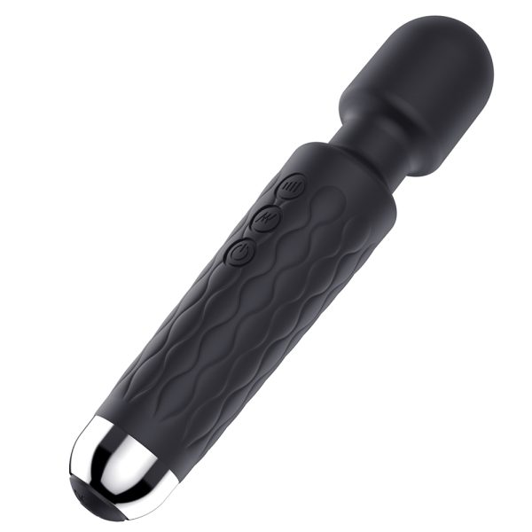 Varinha Magica Vibrador Estimulador de Clitóris Relevo Preto 20 Vibrações - Image 6