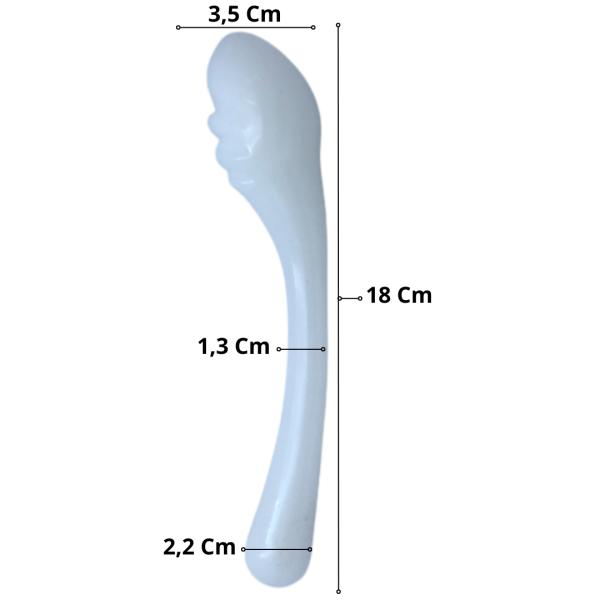 Plug Anal Penetrador Com Estimulador Ponto G Vidro Branco 18 Cm - Image 3
