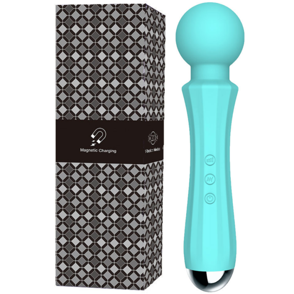 Vibrador Massageador Varinha Magica Verde Agua Estimulador de Clitóris 20 Vibrações