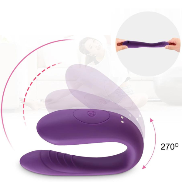 Vibrador e Casal com 10 Modos de Vibração Recarregável