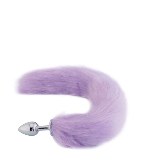 Plug Anal Metal Médio Liso 8×3,4 Cauda Raposa Lilás - Image 3
