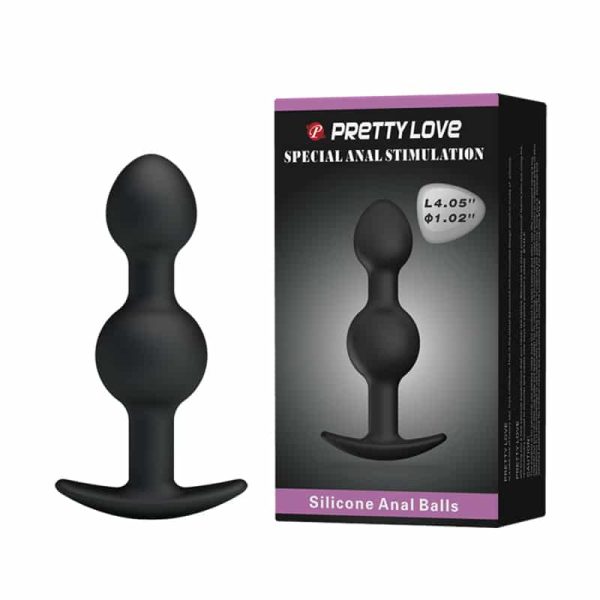 Plug Anal com Duas Esferas com Peso Interno - PRETTY LOVE - Image 5