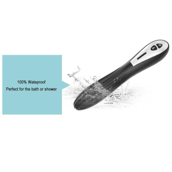 Vibrador Ponto G Preto Silicone Macio 12 Vibrações Potente - Image 4