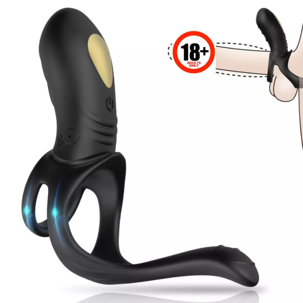 Anel Peniano Com Estimulador Recarregável de 9 Vibração - Image 8