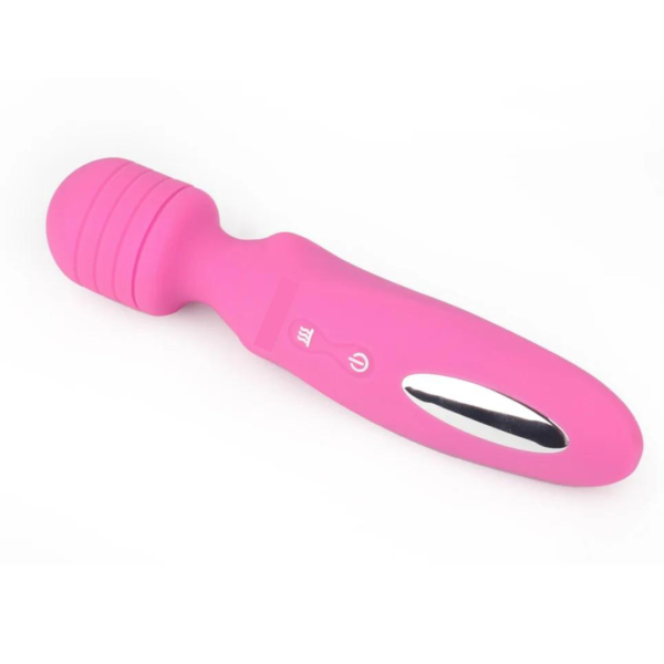 Varinha Magica Rosa Massageador Corporal Magic Wand 12 Vibrações - Image 5