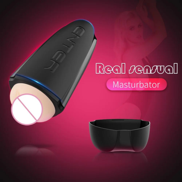 Masturbador Xuanai Vagina Com Auto aquecimento 12 Vibrações Preto - Image 6