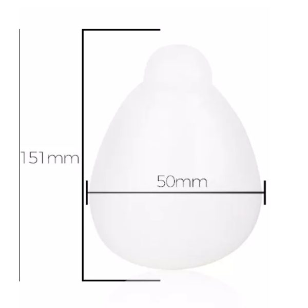 Masturbador Masculino Egg Silicone Branco Massageador Interno - Image 3