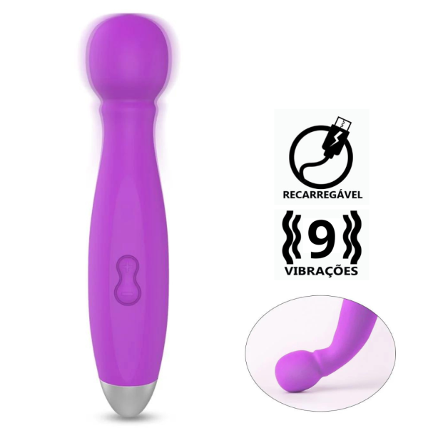Vibrador Massageador Corporal Varinha Magica 9 Velocidades Bowling