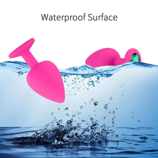 Plug Anal P 7x2,8 Cm Silicone Pink Pedra Removível - Image 6