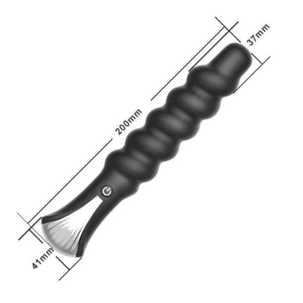 Vibrador Espiral Estimulador Ponto G Preto Recarregável USB 12 Velocidades - Image 3