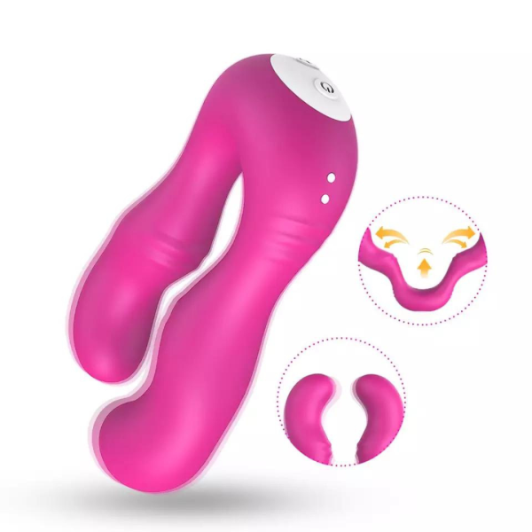 Vibrador Duplo com 9 Modos de Vibração Recarregável Com Controle - Image 4