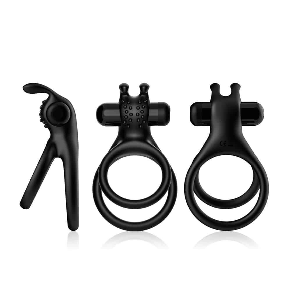 Anel Peniano duplo Com Estimulador de Vibração Única á Pilha - Imagem 2