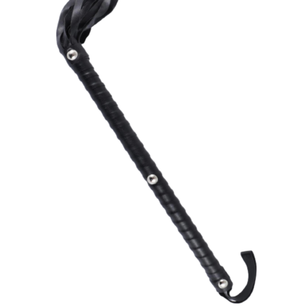Chicote BDSM em Tiras Modelo Flogger na Cor Preta 60 cm - Image 3