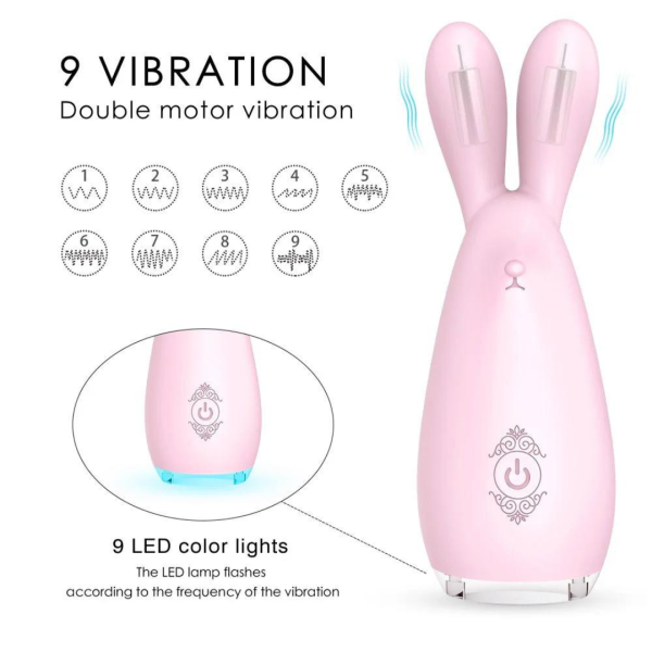 Vibrador Massageaodor de Clitóris Coelhinho 9 Vibrações Reba - Image 2