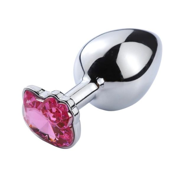 Plug Anal Grande Em Aço Inox Polido Com Joia Hello Kitty - Image 6