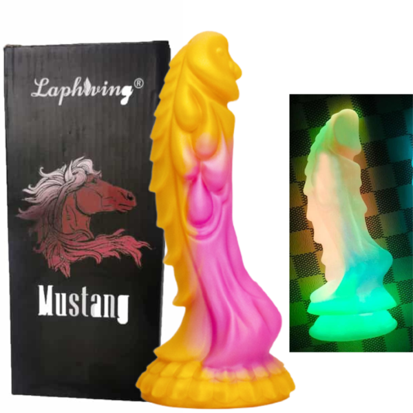 Prótese Dildo Realístico Monstro Em Neon de Silicone 22x4cm