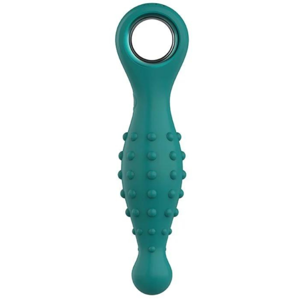 Plug Anal Verde Com Vibrador Bolinha 12 Vibrações USB Xuanai - Image 4