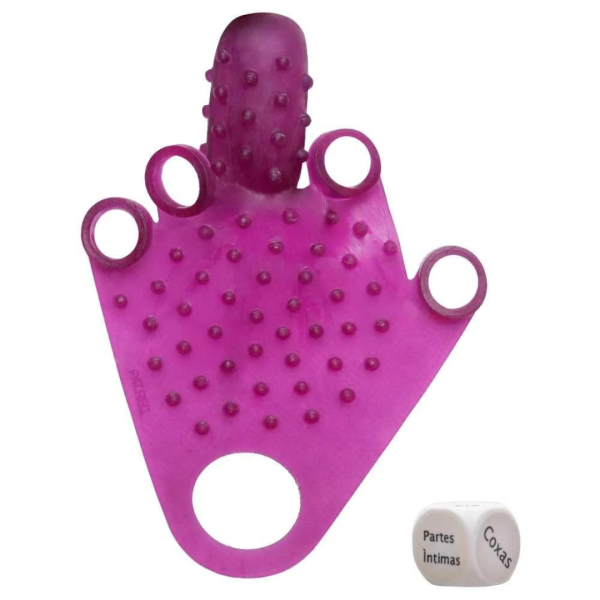 Luva de Silicone Massageadora Com Dado Diversão ao Cubo - Image 2