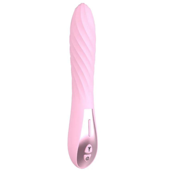 Vibrador Massageador Ponto G Espiral Rosa 12 Velocidades - Image 3