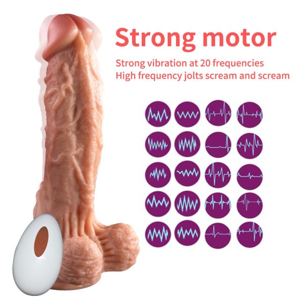 Penis realistico Com Controle de Vibração Recarregavel - Mars Dildo - Image 5