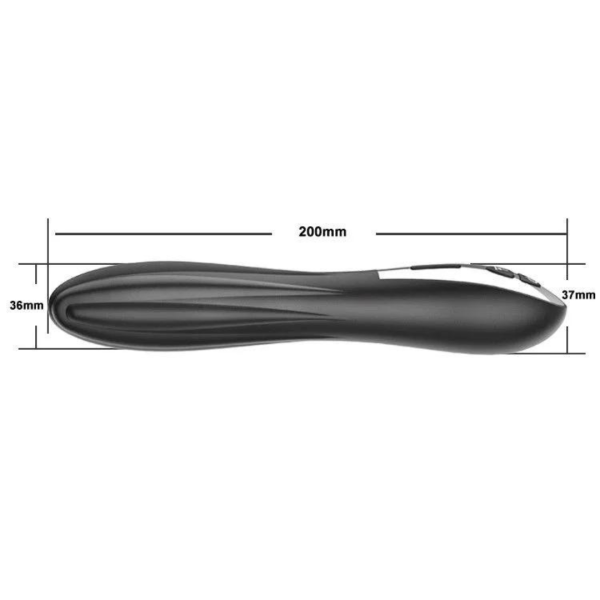 Vibrador Ponto G Preto Silicone Macio 12 Vibrações Potente - Image 3