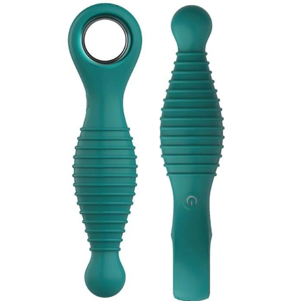 Plug Anal Com Vibrador Corpo Ondulado 12 Vibrações USB Xuanai