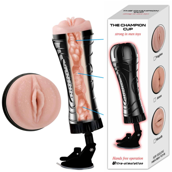 Masturbador Lanterna Alta Simulação da Vagina com Base