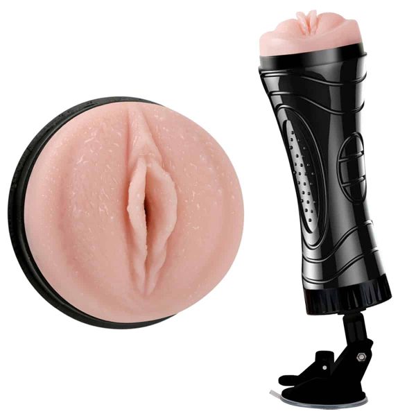 Masturbador Lanterna Alta Simulação da Vagina com Base - Image 3
